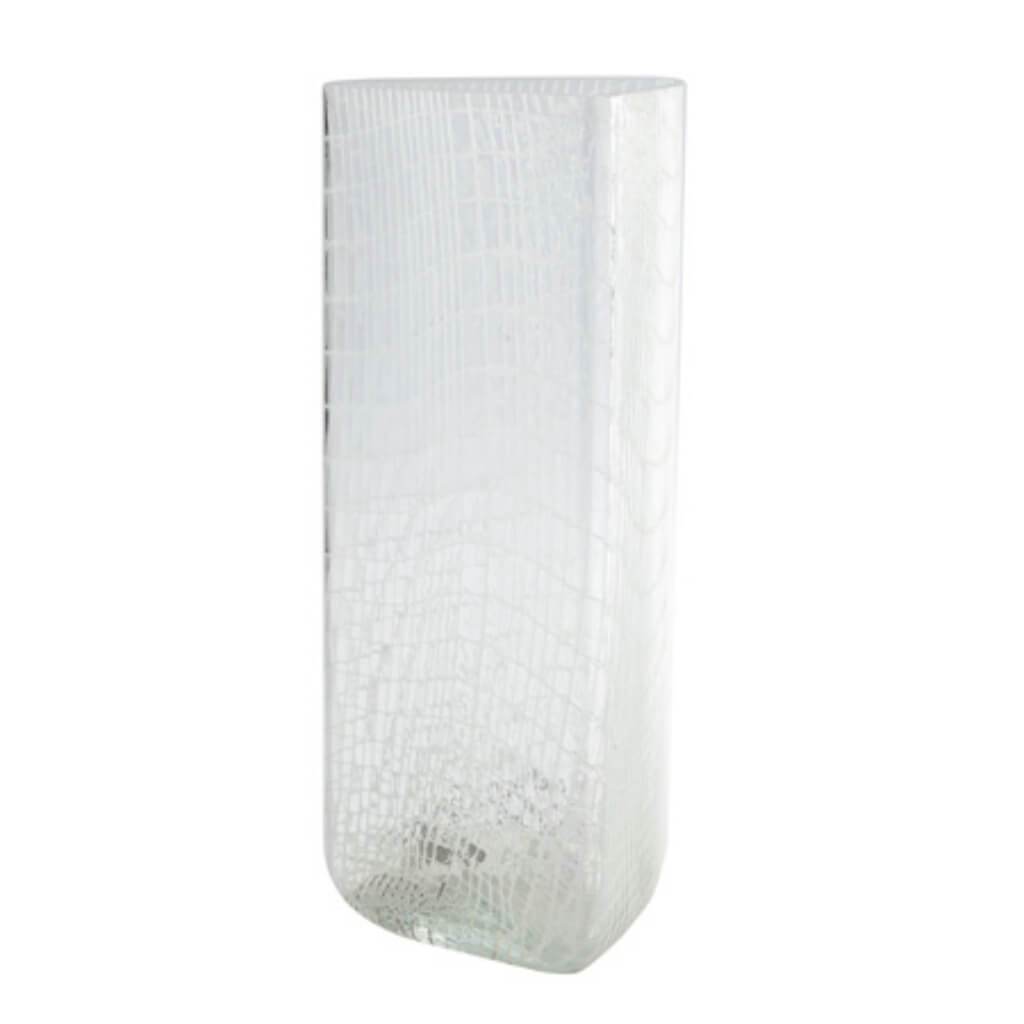 Vase L:7"W:6.5"H:15.5" Clr/Whit 