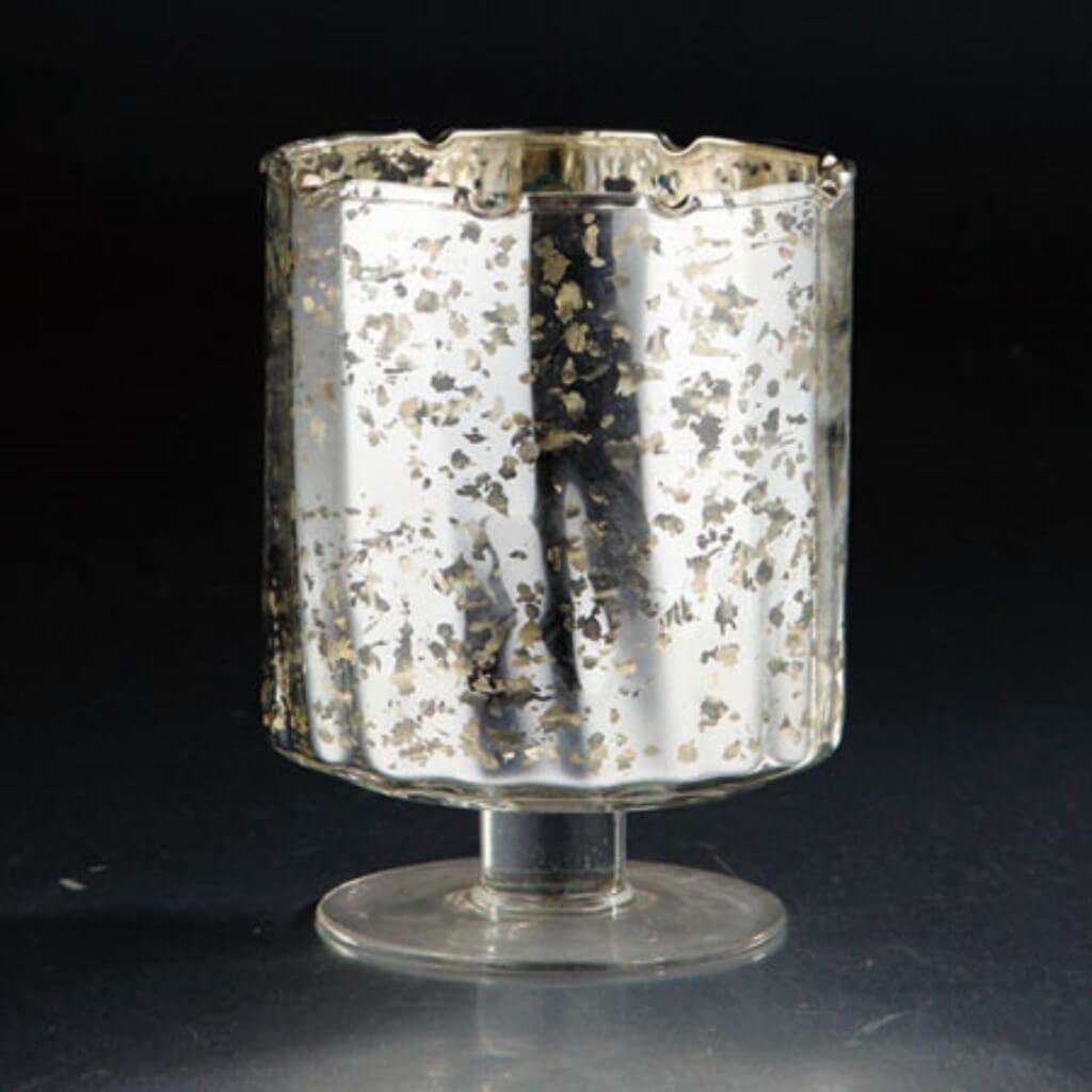 Hurricane Candleholder H:6.5&quot; D:4.5&quot; Silver 