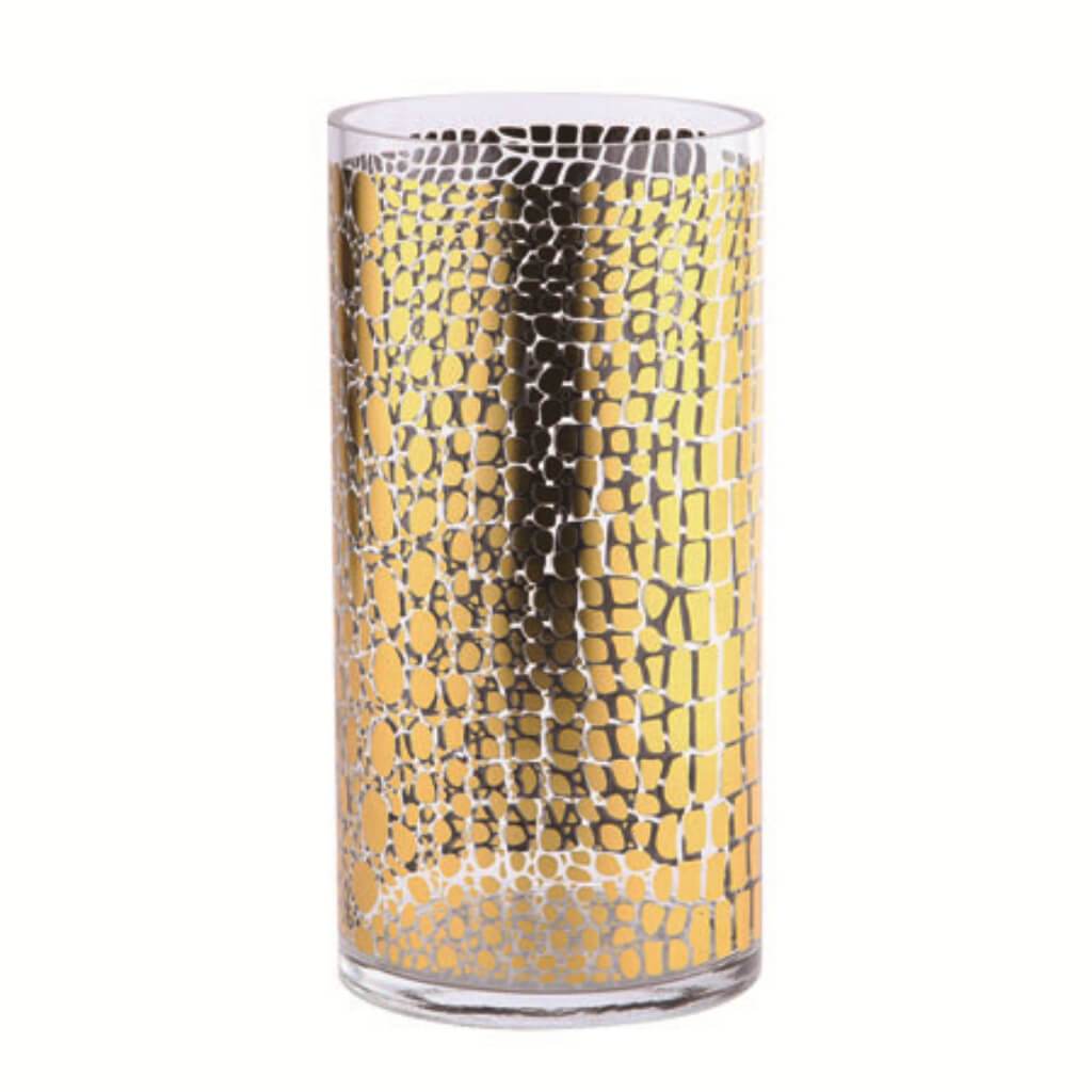 Cylinder H:12"D:6" Gold 