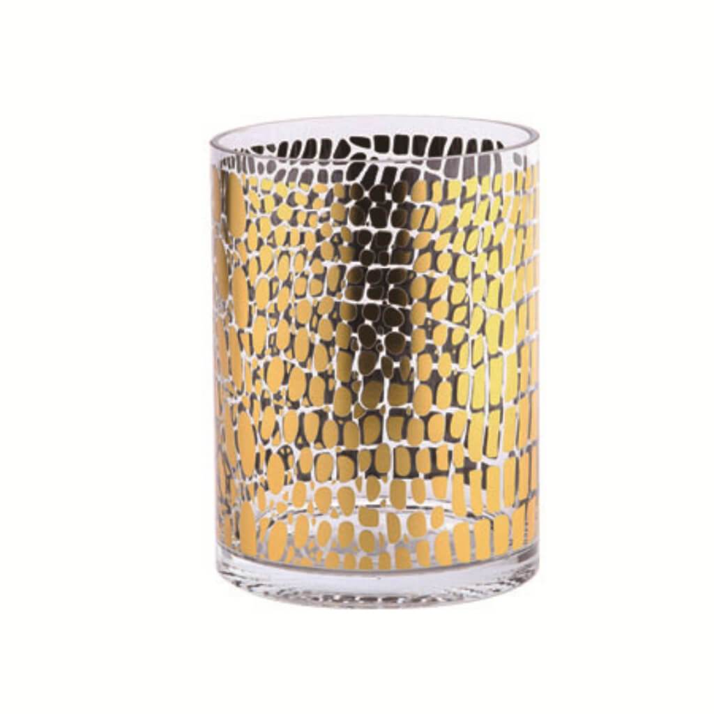 Cylinder H:8" D:6" Gold 