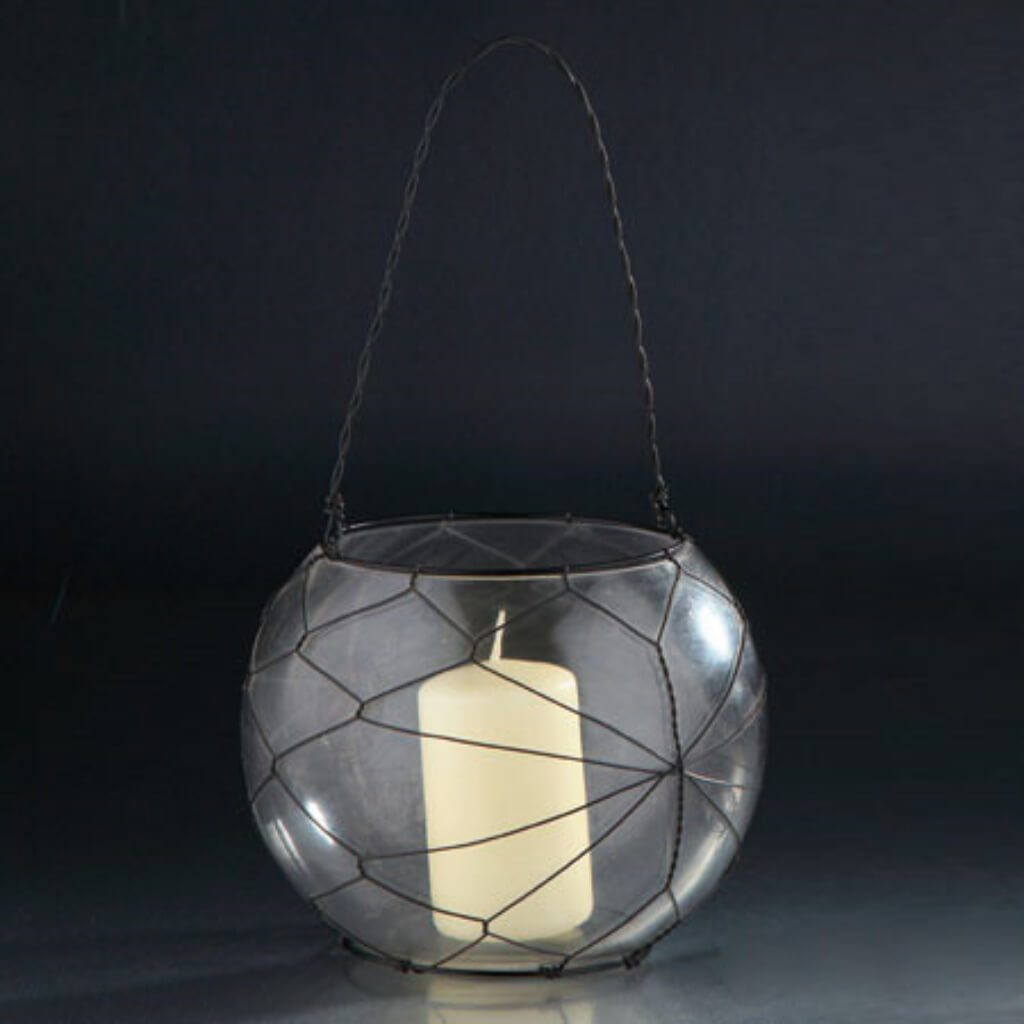 Candleholder H:6.5" D:8.5" Clear 