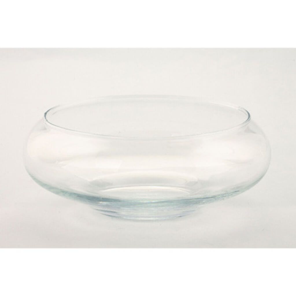 Candleholder H:3.5" D:9.5" Clear 