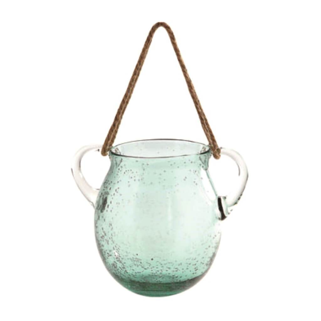 VASE L:10.5"W:7"H:8.5" GREEN 