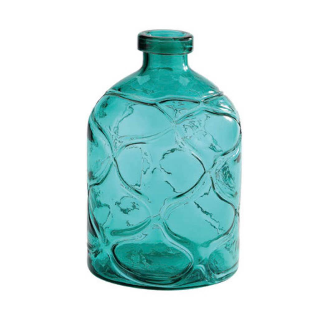 VASE H:11.5" D:7" TURQ 