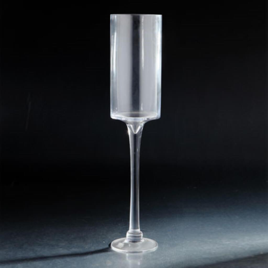 Candleholder W/Stem H:24" D:5" Clear 