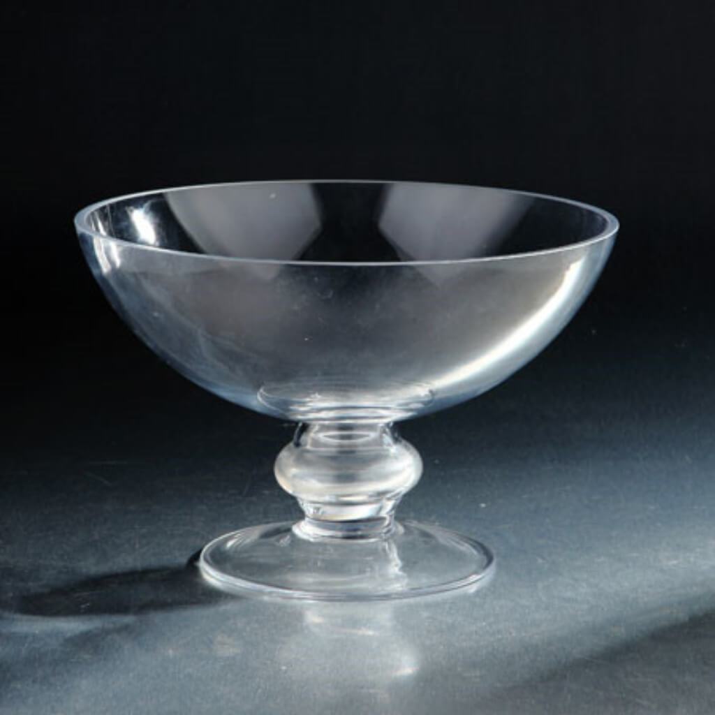 Candleholder Bowl H:7.5&quot; D:11.5&quot; Clear 