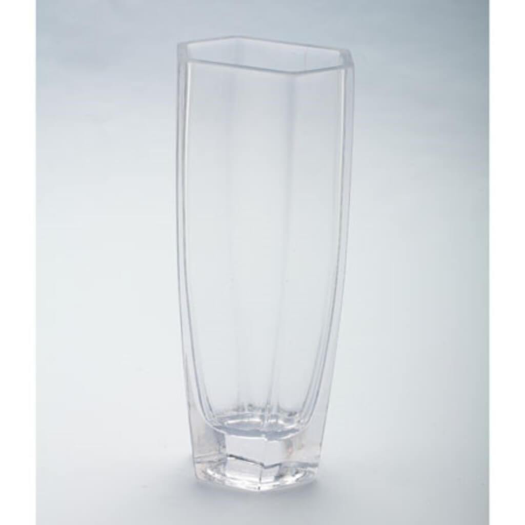 Hexagon Vase L:4.5&quot;W:3&quot;H:10&quot; Clear 