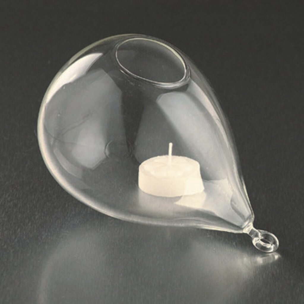 Candleholder H:6.5" D:4" Clear 