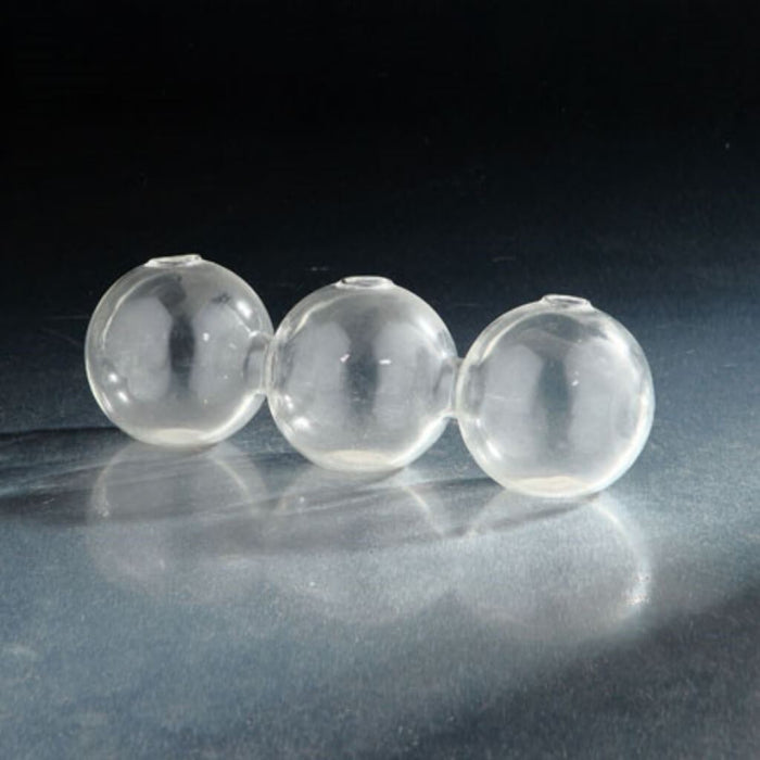 Candleholder H:3"D:10"X3" Clear 