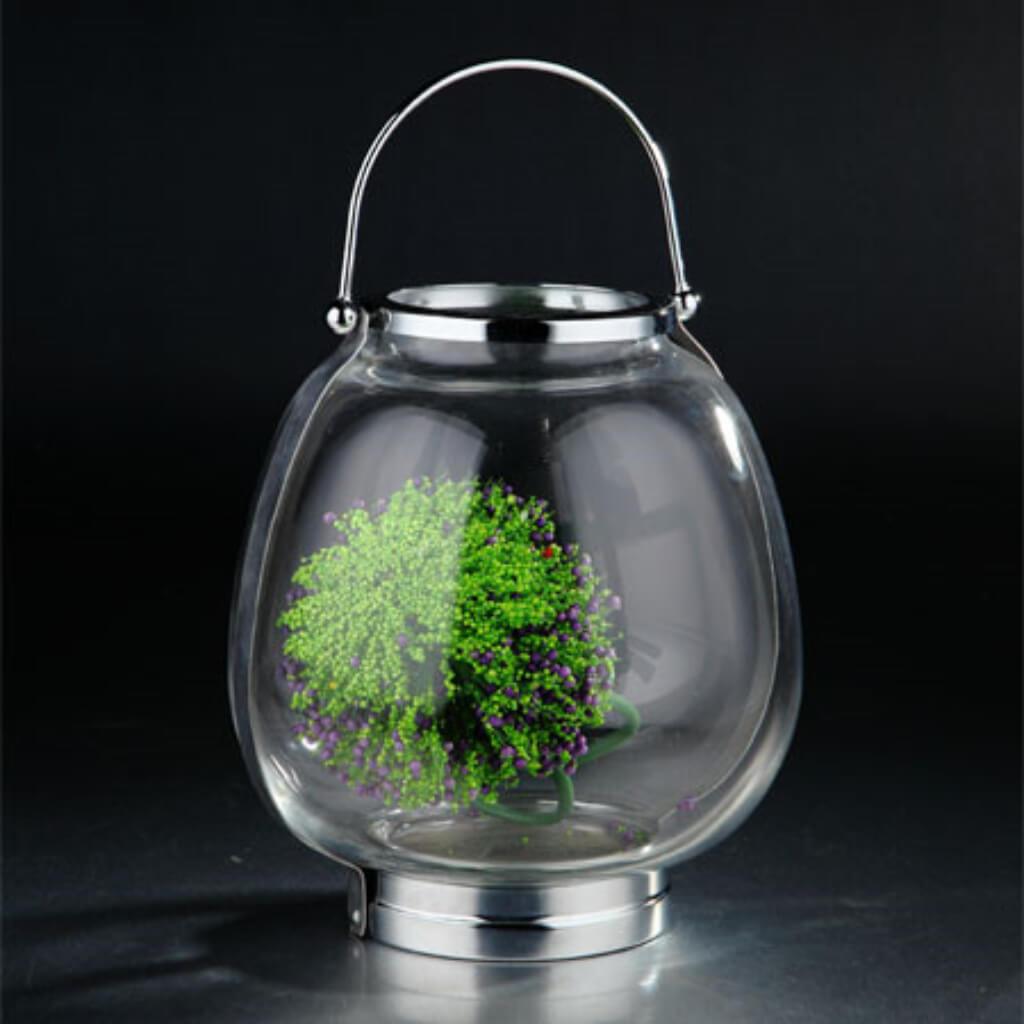 Vase Candleholder H:10.5" D:9.5" Clear 