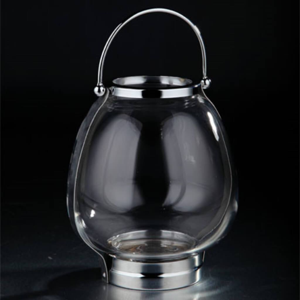 Vase Candleholder H:8.5" D:7.5" Clear 