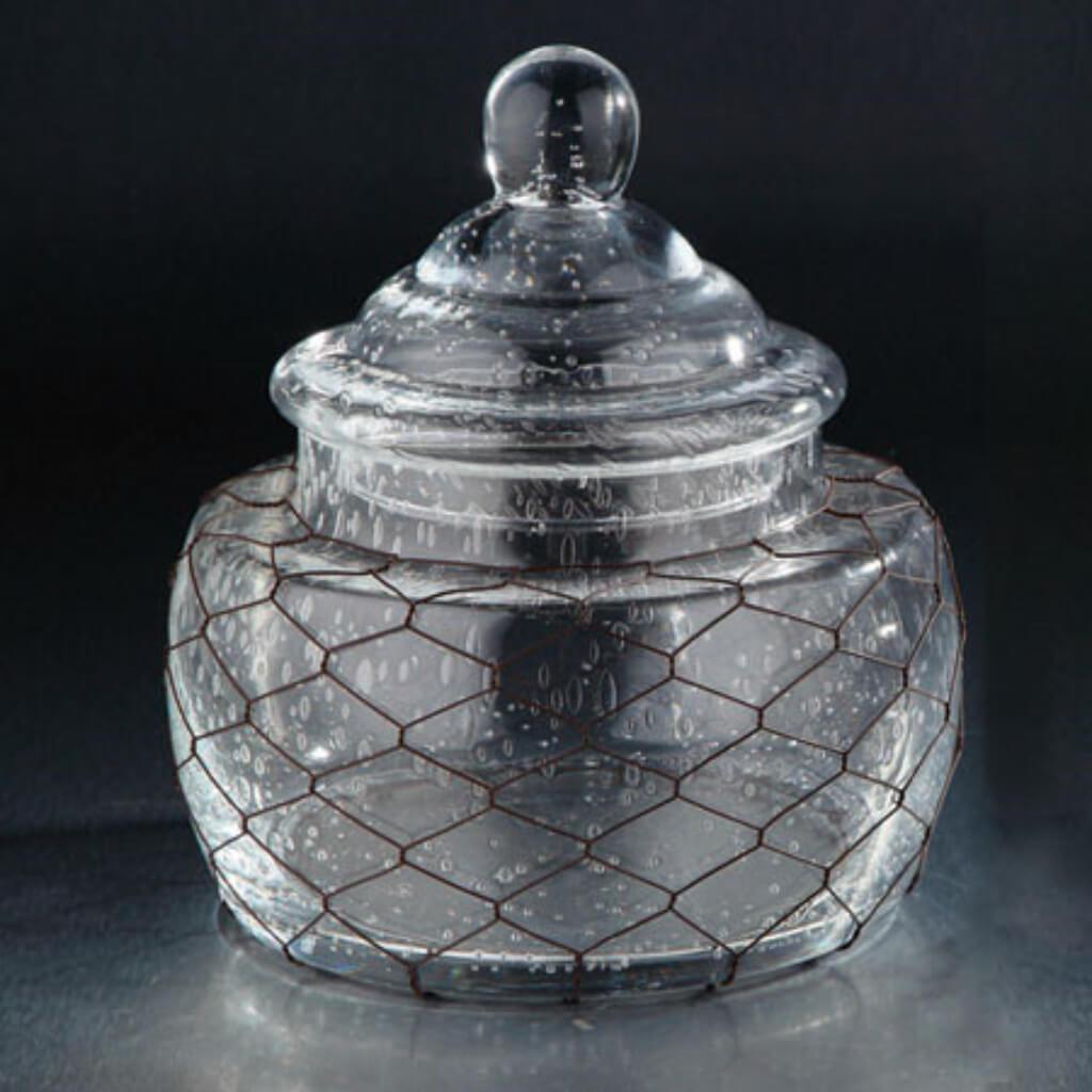 Jar W/Lid H:10&quot; D:8.5&quot; Clear 