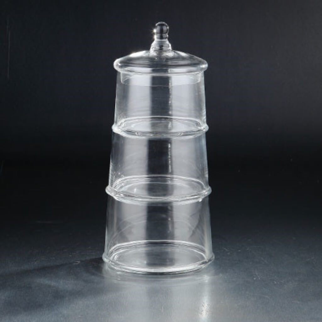 Jar W/Lid H:15.5&quot; D:7&quot; Clear 