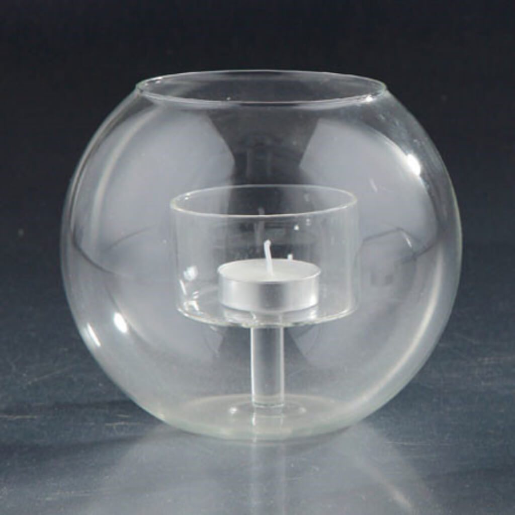 Candleholder H:5.5" D:6" Clear 