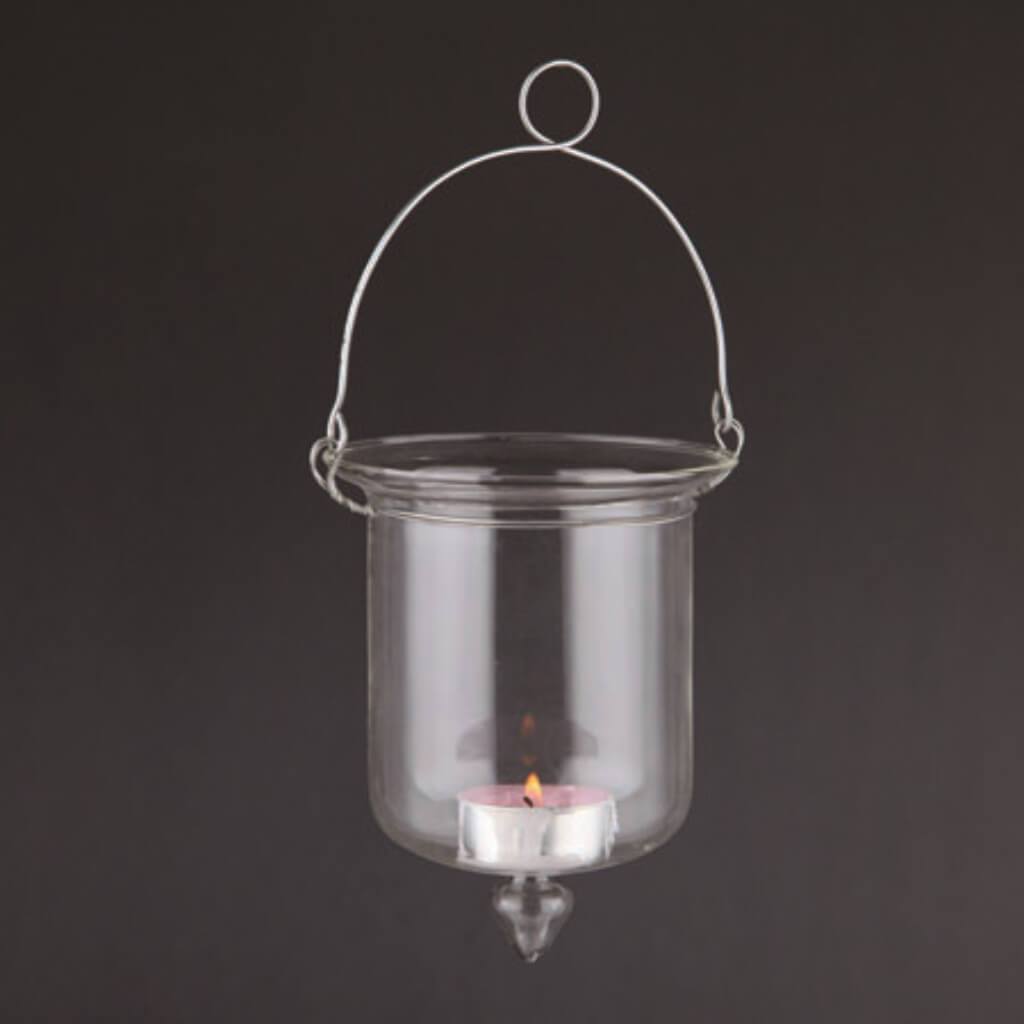 Candleholder H:5" D:4" Clear 