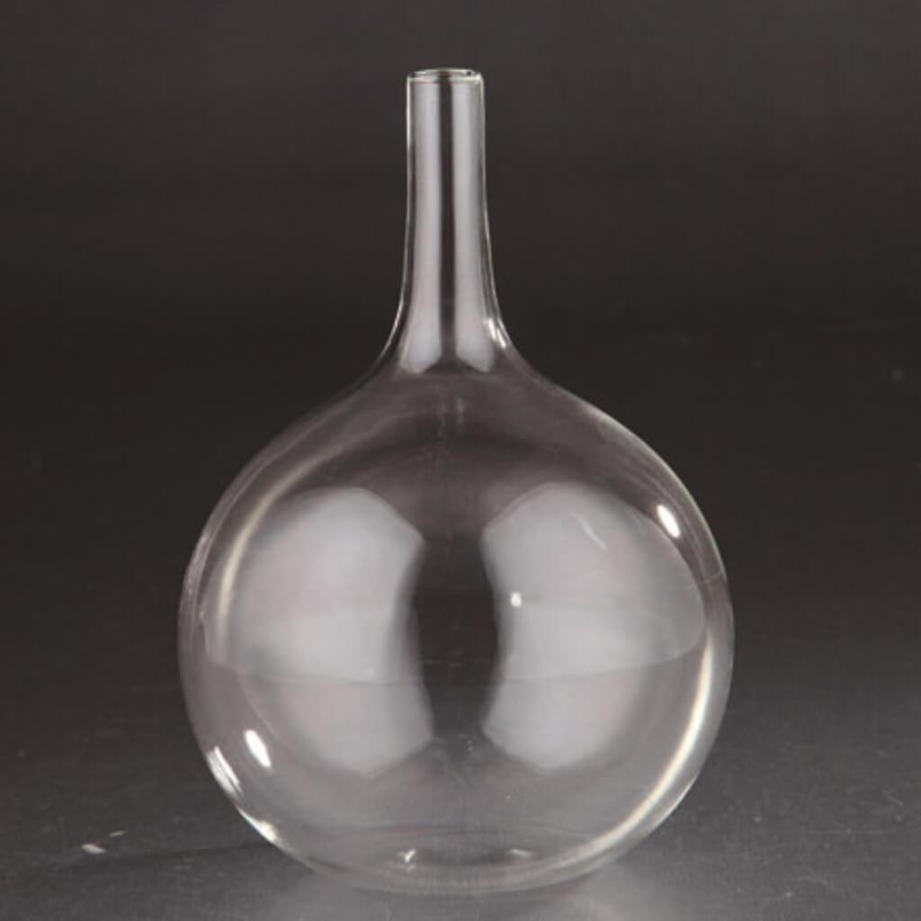 Vase H:9.5" D:7" Clear 
