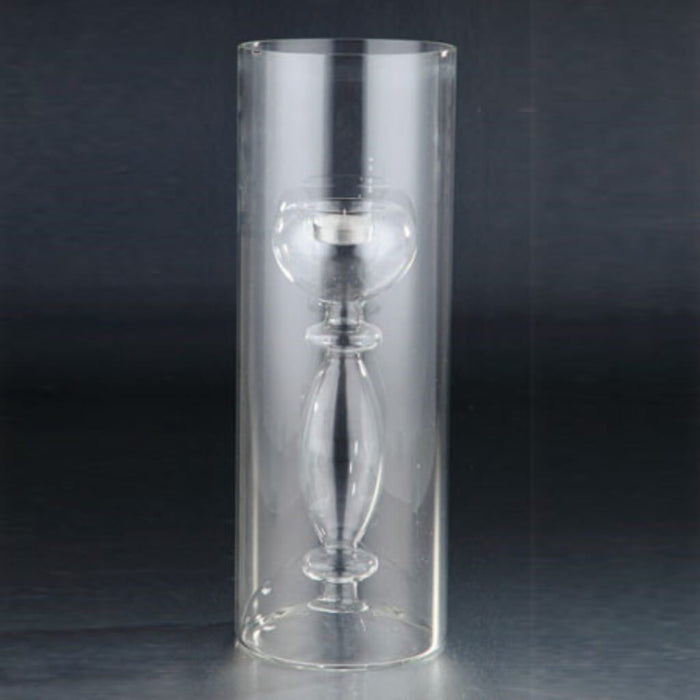 Candleholder 1 H:14"D:4.5" Clear 