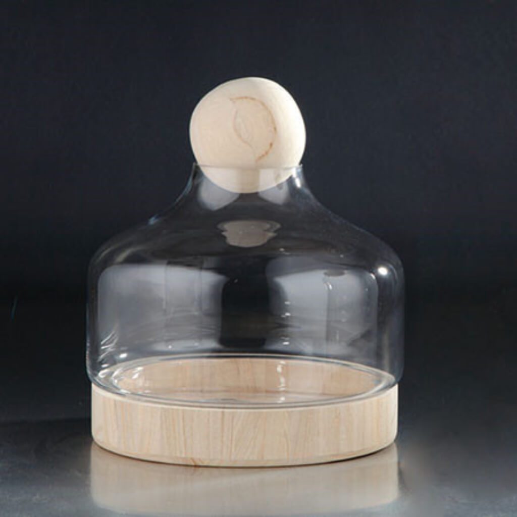 Jar W/Lid H:12.5&quot; D:10&quot; Clear 