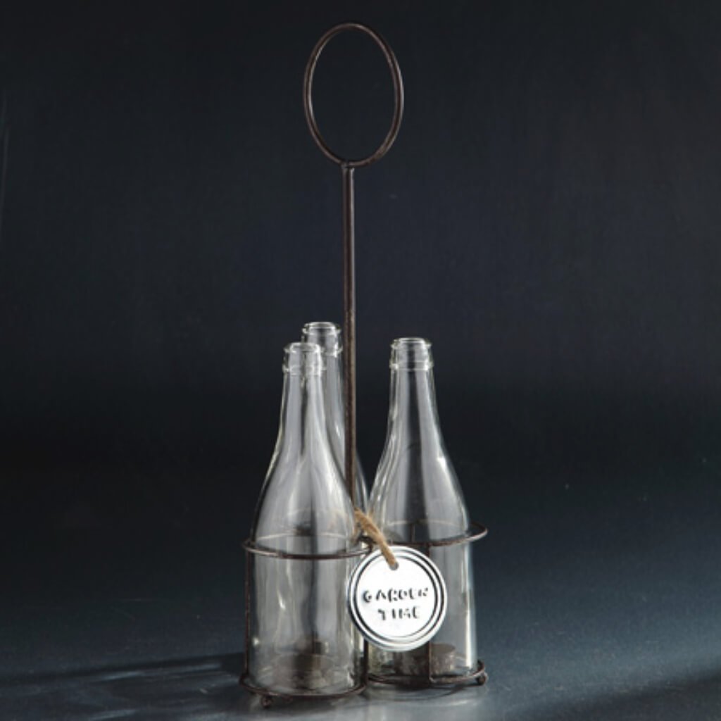 Candleholder H:17" D:6.5" Clear 