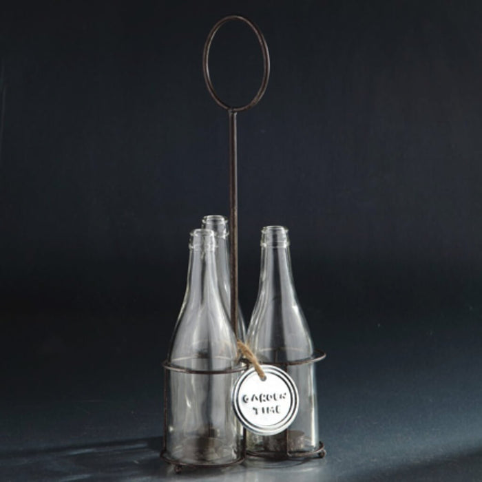 Candleholder H:17" D:6.5" Clear 