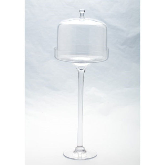 Cake Stand W/Lid H:20" D:7.5" Large Clear 