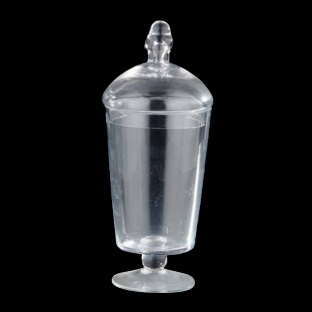 JAR WITH LID H:12&quot; D:5&quot; CLEAR 