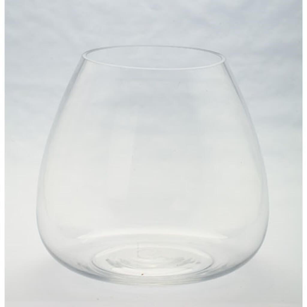 Vase Candleholder H:10"D:10.5" Large Clear 