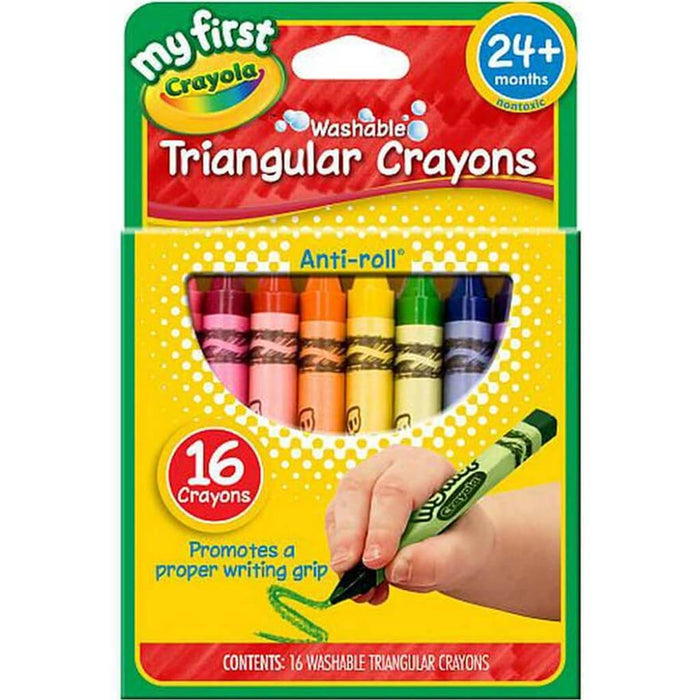Crayola My First Washable Triangular Crayons Wax 16/Set