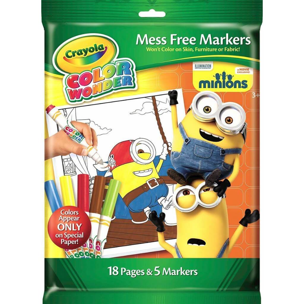 Crayola Color Wonder Markers & Coloring Pad, Minions, School Supplies