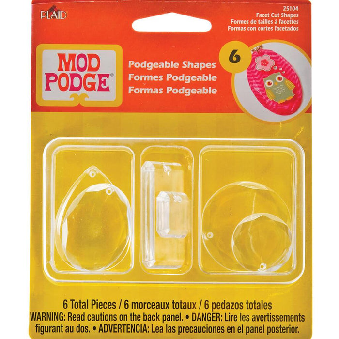 Mod Podge Podgeable Shapes 6/Pkg Facet Cut