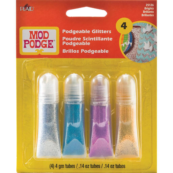 Mod Podge Podgeable Glitter .34oz 4/Pkg