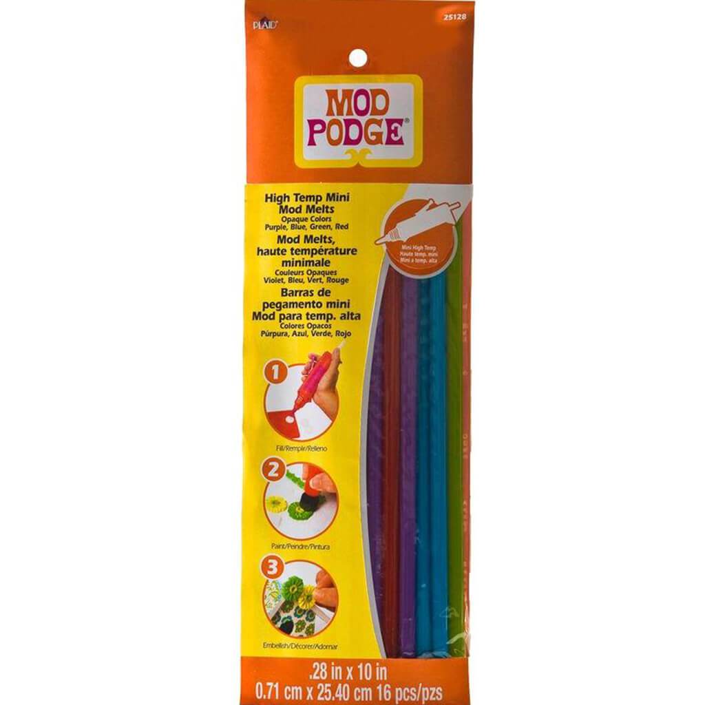 Mod Podge High Temp Mod Melts .28in x 10in 16/Pkg Assorted Colors