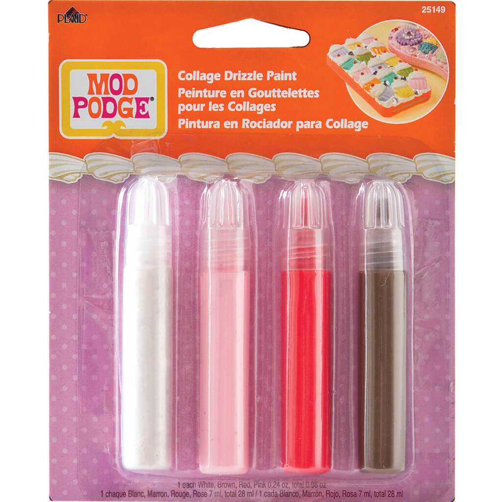 Mod Podge Collage Drizzle Paint .24oz 4/Pkg