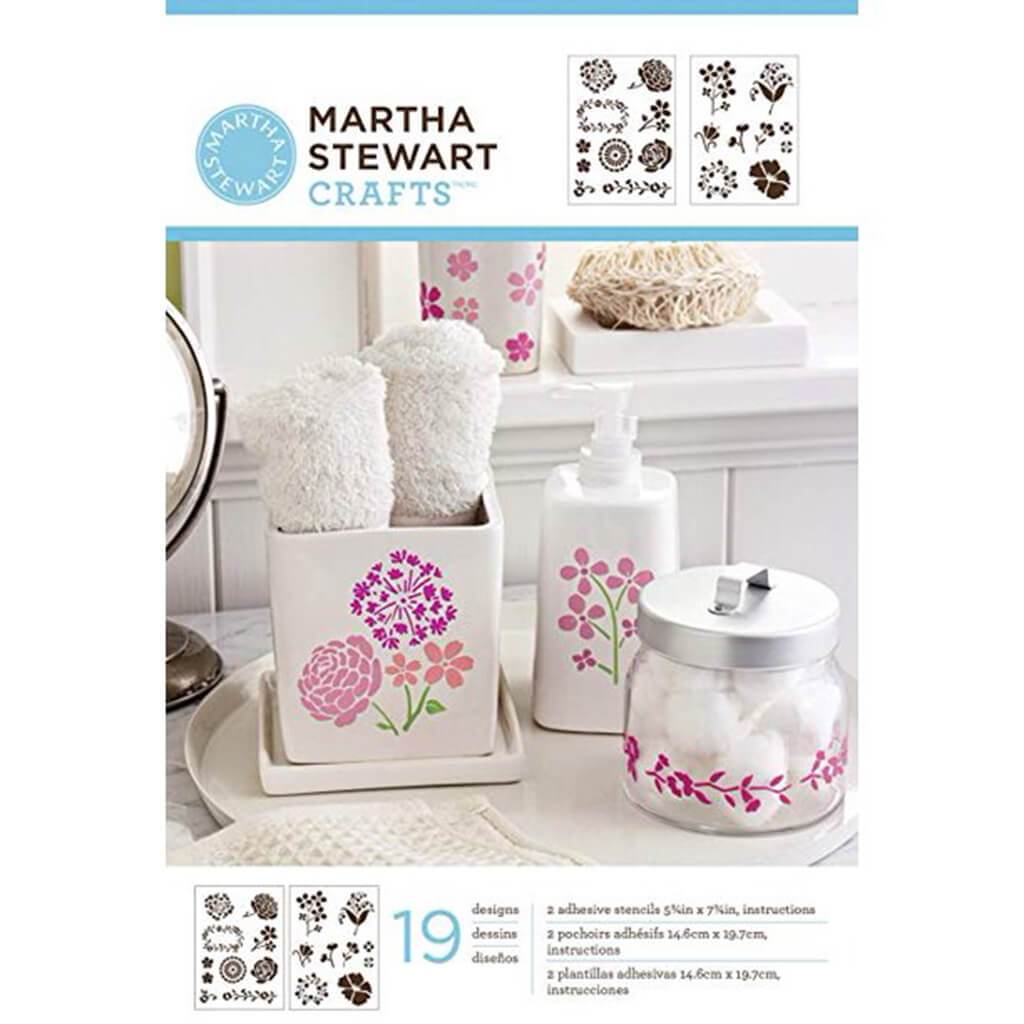 Martha Stewart Crafts Adhesive Stencils Floral