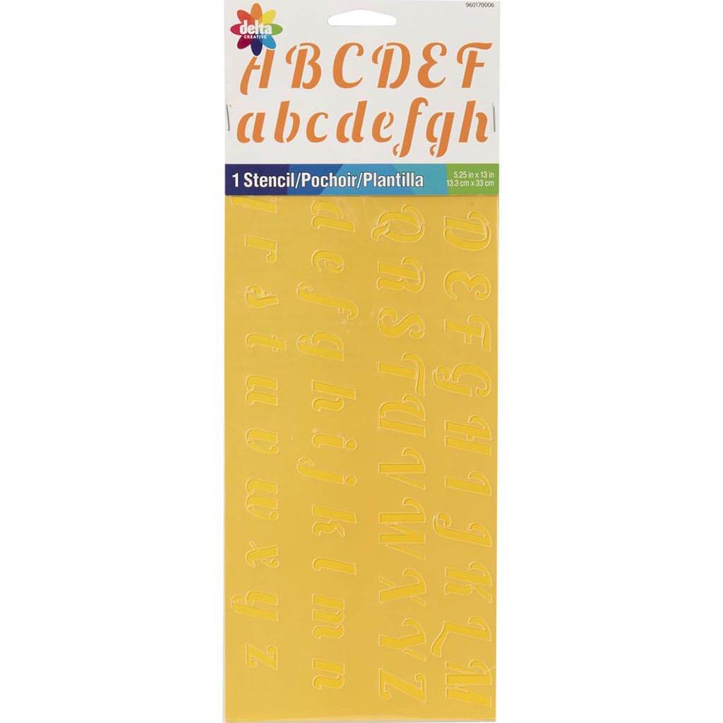 Stencil Magic Decorative Stencils Script Alphabet 5.25in x 13in