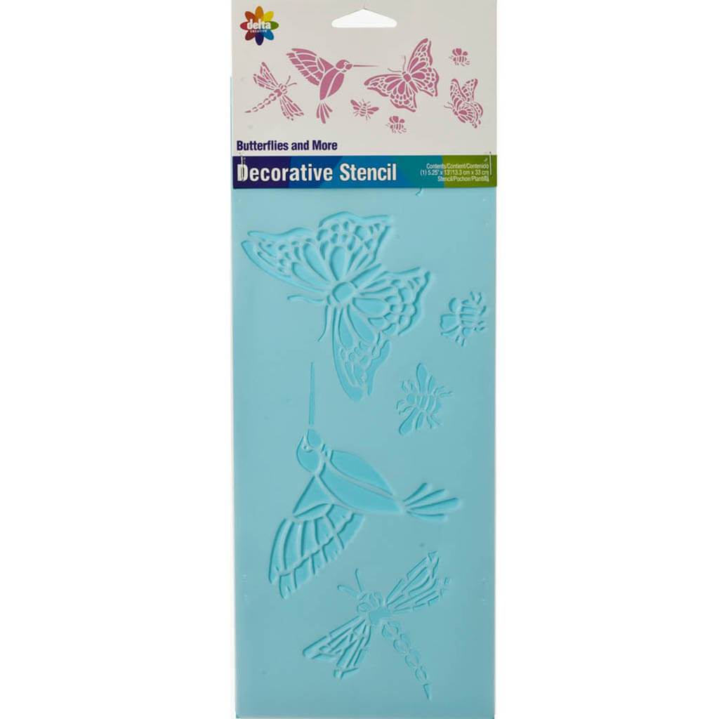 Stencil Magic Decorative Stencils Butterflies &amp; More 5.25in x 13in