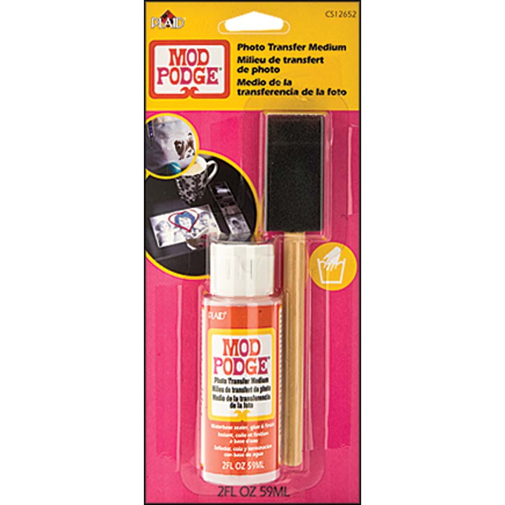 Mod Podge Medium W/Foam Brush 2oz Photo Transfer