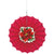 Paper Fan 12in, Holly Poinsettia 