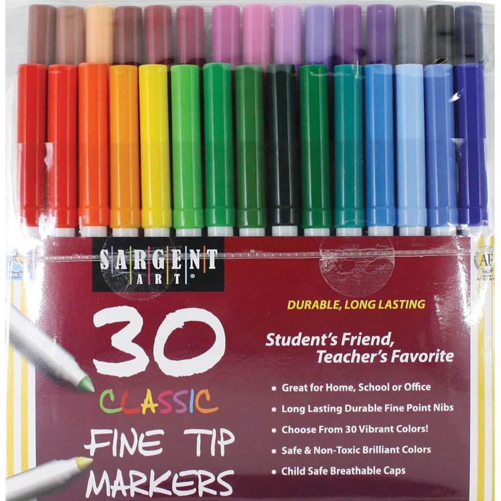 Classic Fine Tip Markers 30 ct