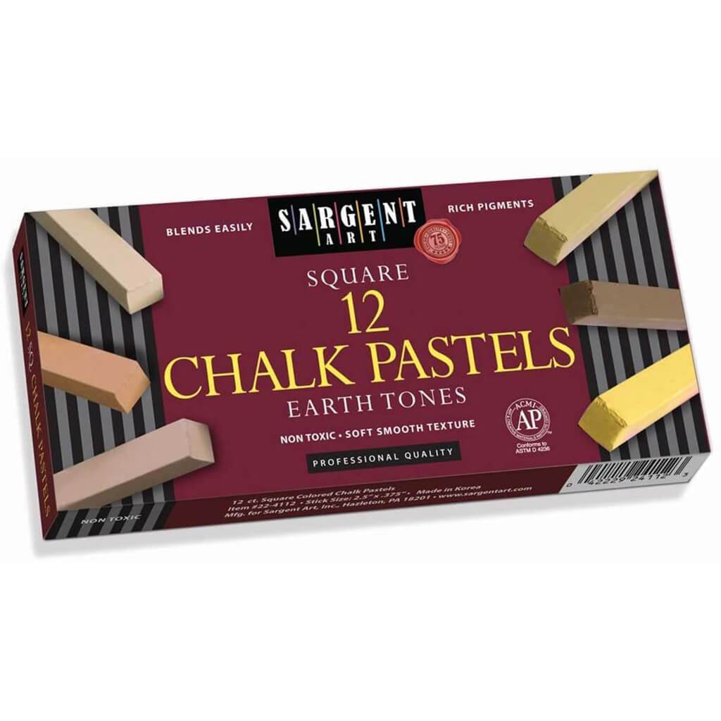 Artists' Chalk Pastels Colors, Square 12ct