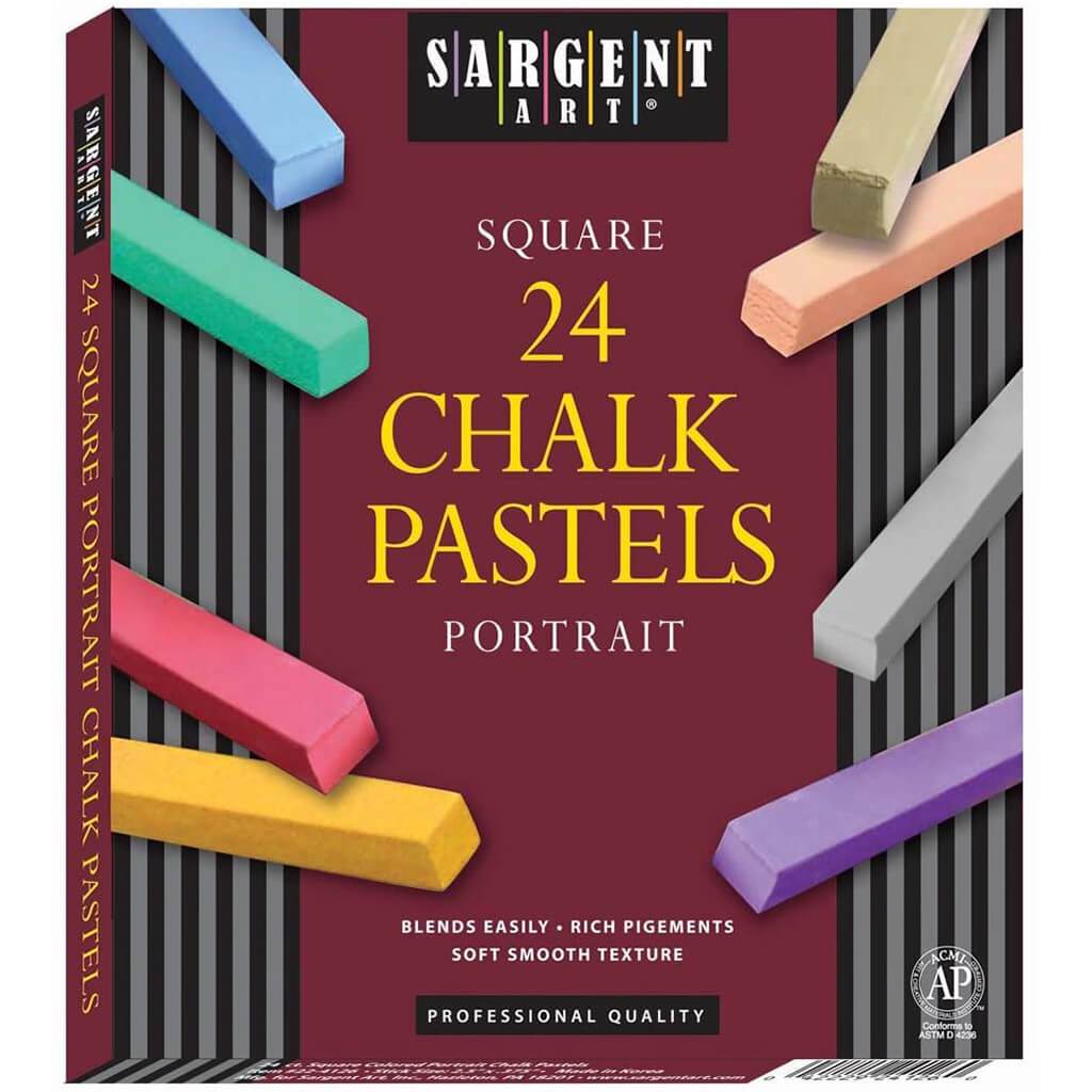 Artists&#39; Chalk Pastels Portrait Colors Square 24ct