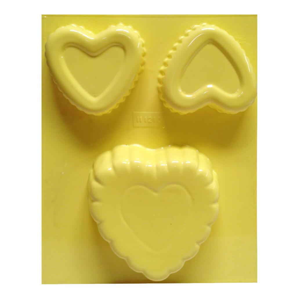 3 Hearts 8 X 9 Candle Mold 