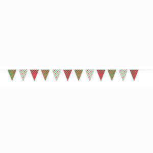 Flag Banner 12ft, Red & Green Dots