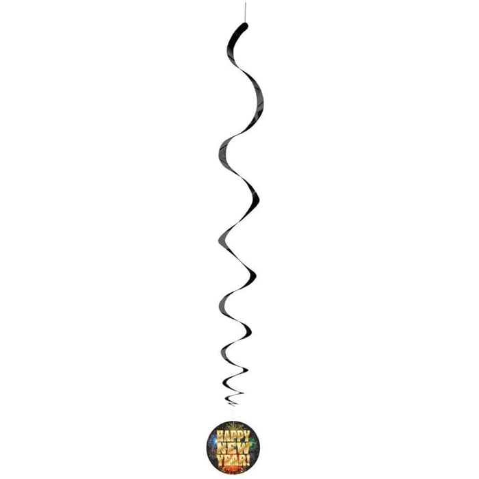 Fireworks New Year's Hanging Swirl Decorations 26in, 3ct 