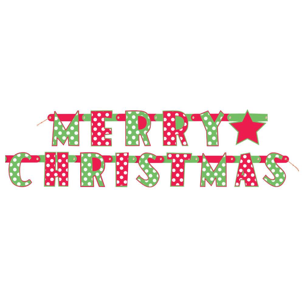 Christmas Dots Jointed Banner 