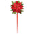 Poinsettia Plaid Picks 3.5in, 8ct 