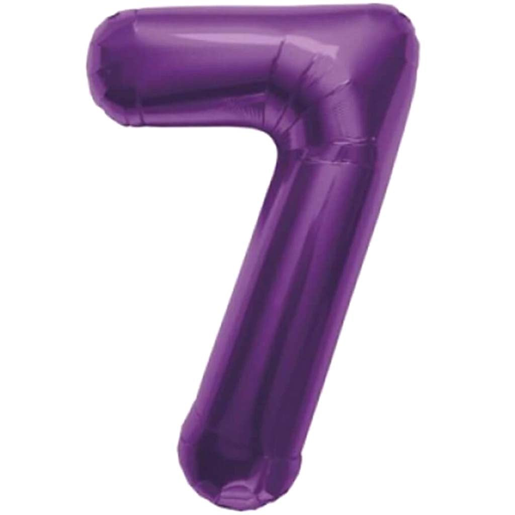 FOIL BALLOON NUMBER 7 PURPLE 34in