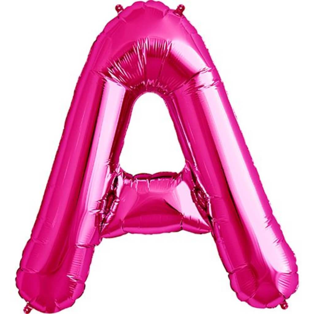 Foil Balloon Letter A  16in Magenta