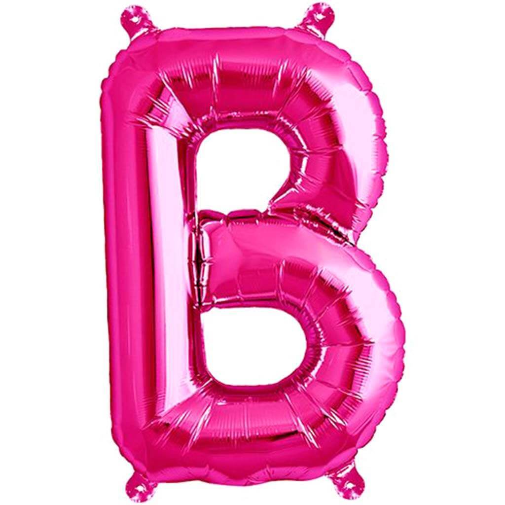 Foil Balloon Letter B  16in Magenta