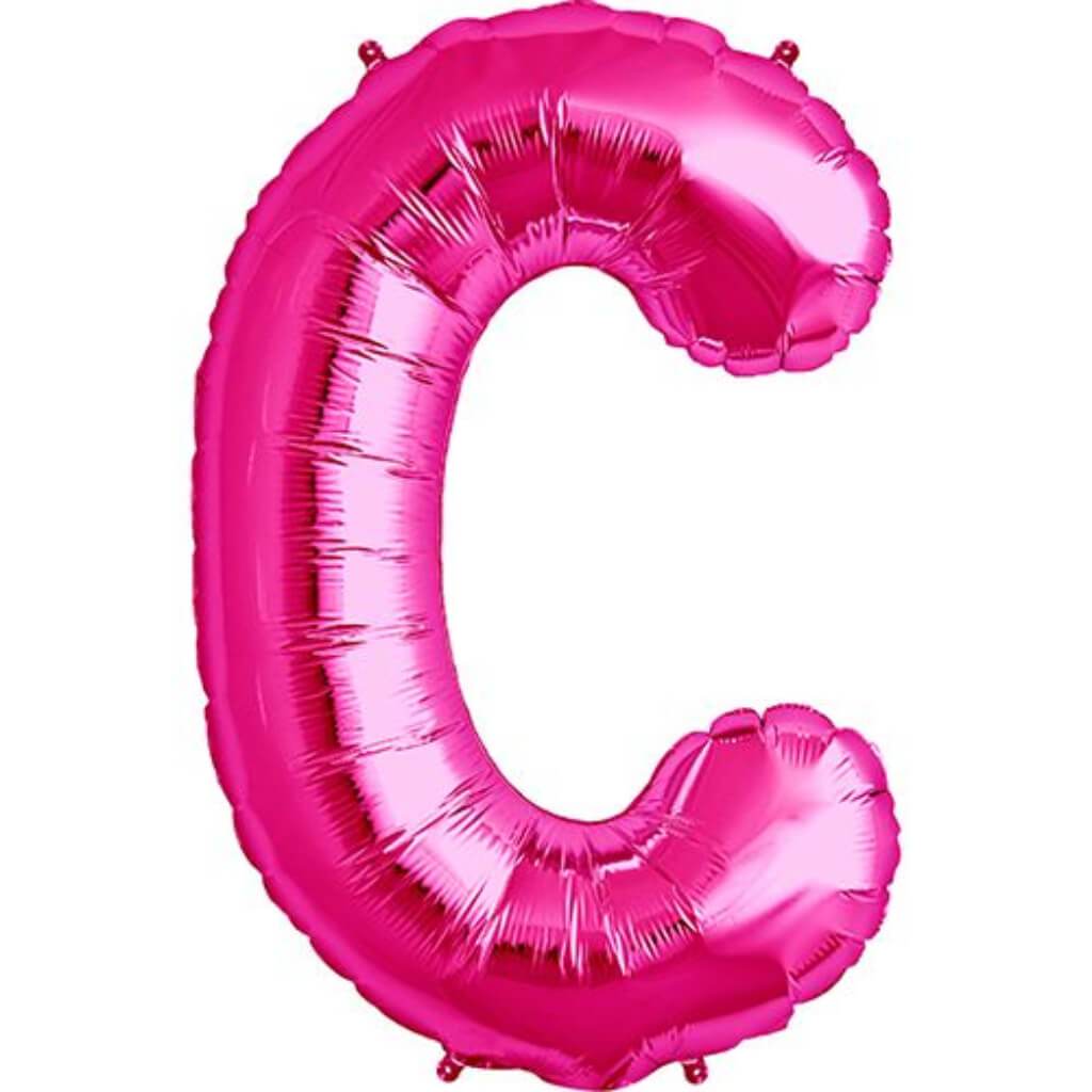 Foil Balloon Letter C  16in Magenta